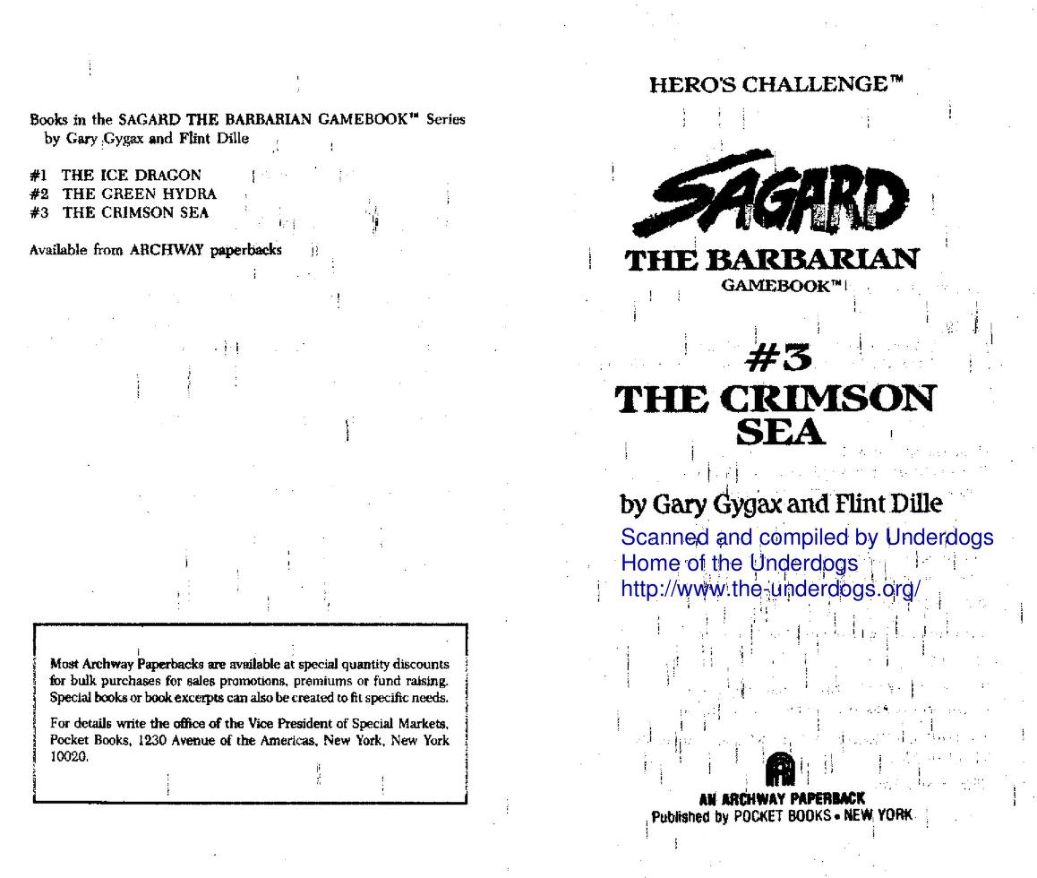 Gamebook: Sagard the Barbarian 3 - The Crimson Sea : Free Download 