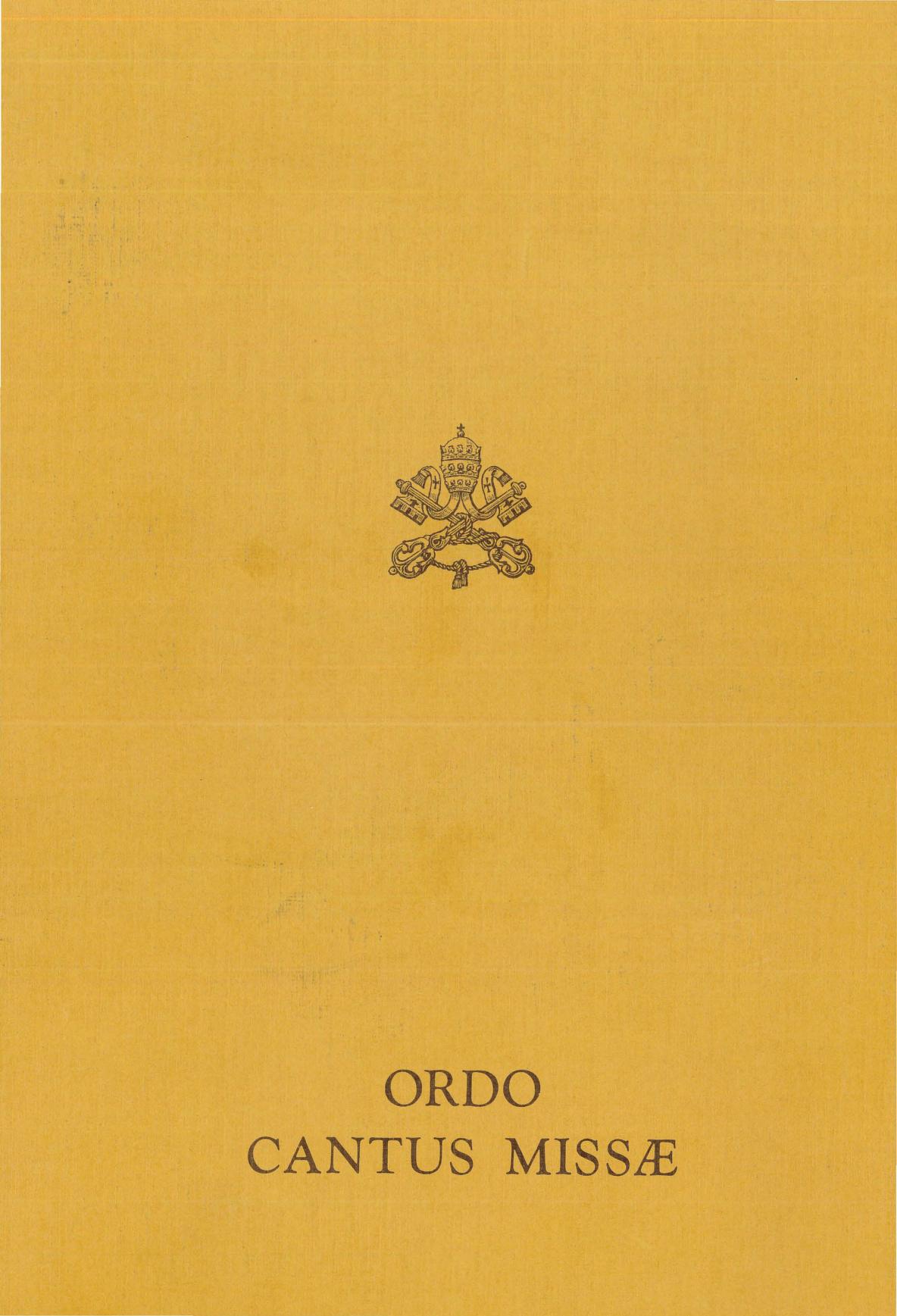 Ordo Cantus Missae (1988)